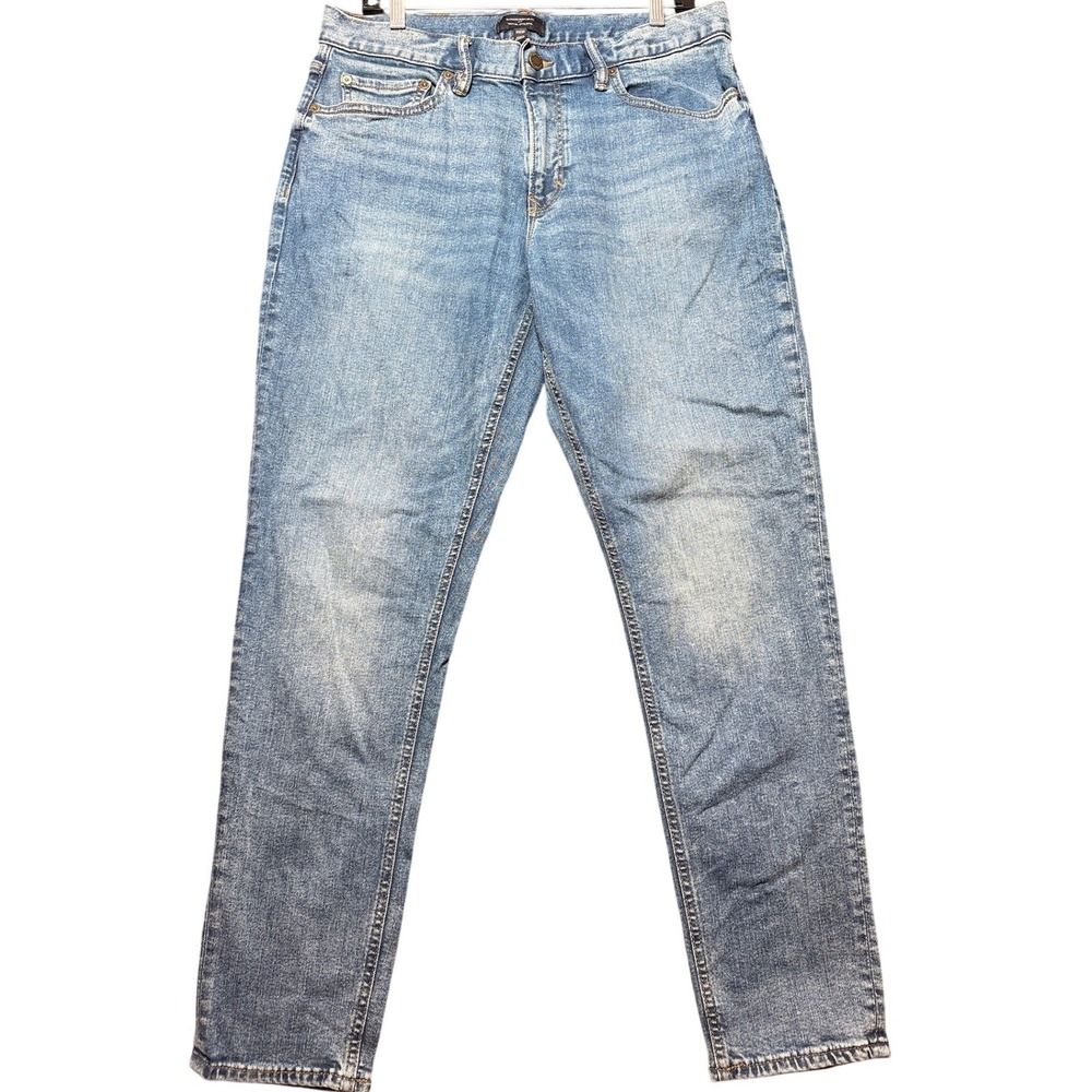 Banana Republic Jeans Men 34x32 Blue Travel Athletic Tapered Fit Washwell Legacy